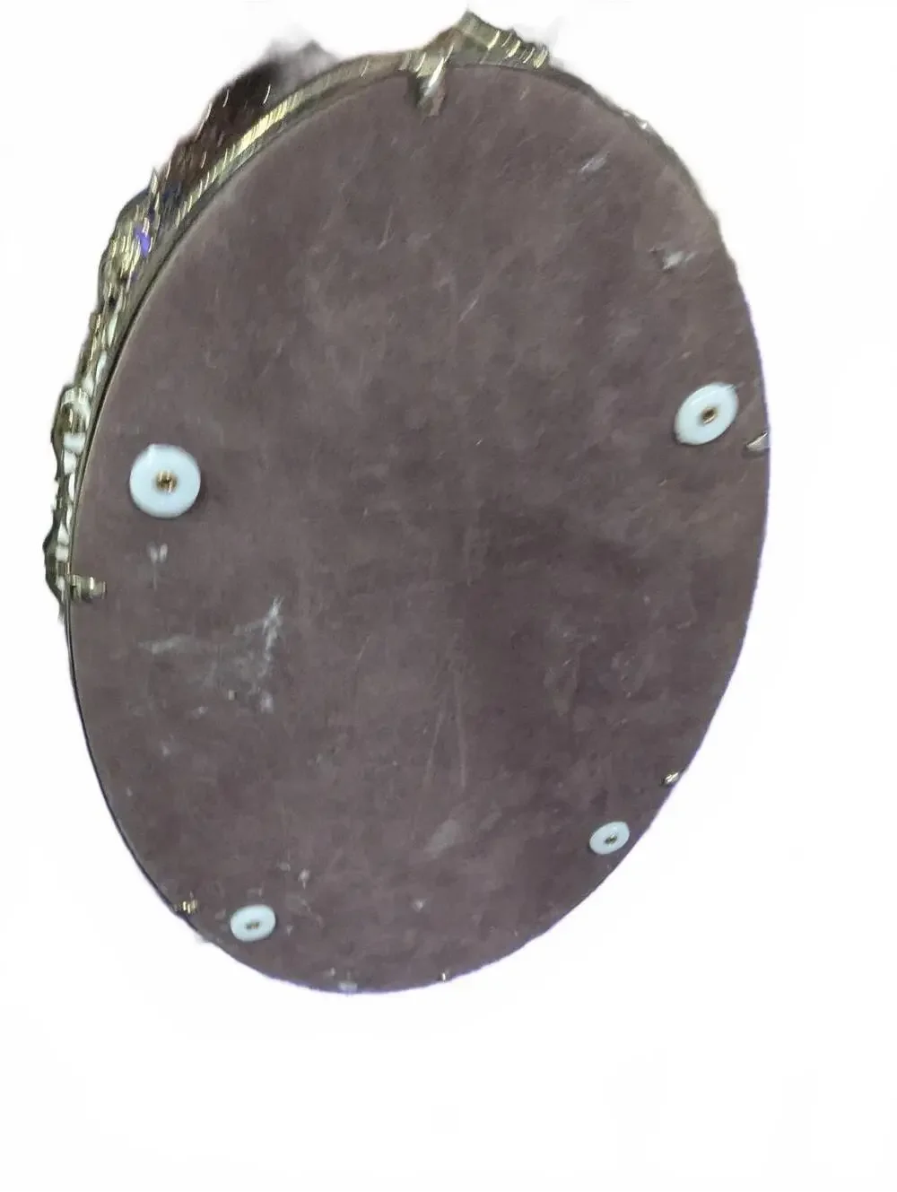 Vintage Ornate Oval Decorative Mirror Tray